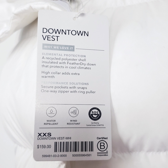 Athleta Downtown Vest down filled new with tag size xxs - Picture 7 of 15